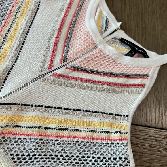 White House Black Market Sleeveless Sweater Tank Size XS Striped - Picture 6 of 15